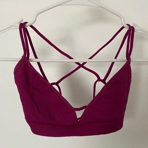 Free People Maroon Strappy Bralette